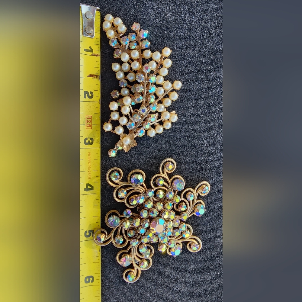 Vintage Gold and Pearl Broaches